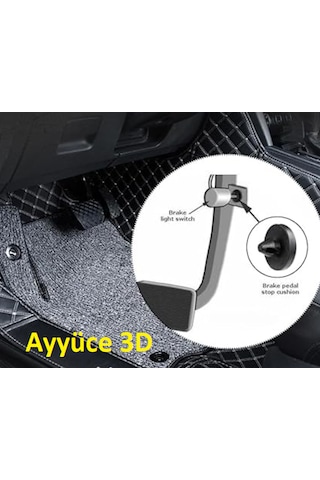 Ayyüce 3d, Hyundai Kia Fren Pedalı Stop Takozu, 2x, Sert Plastik,