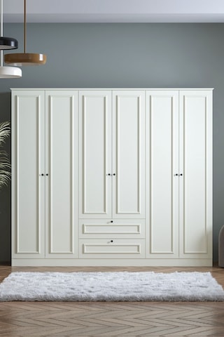 Sarmobi Mira 6 Kapaklı 2 Çekmeceli Dolap 54mra600103ayay Bej