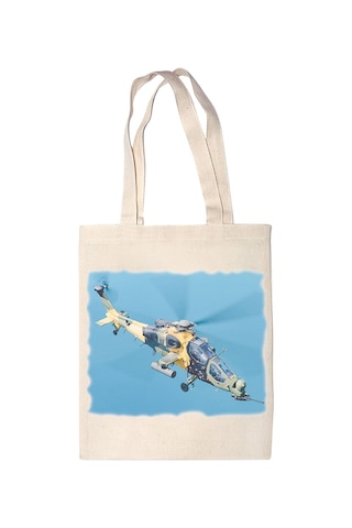 Anahtarlık Sepeti Bez Çanta - Atak Helikopter