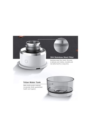 Wezone Mini Elektrikli Drip Kahve Makinesi, Taşınabilir Outdoor Kullanıma Uygun, Tritan Su Tankı, Beyaz Pil Dahil Değil