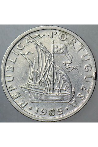 Portekiz 2,5 Eskudo 1985 Yelkenli - Gemi - Denizcilik Temalı. 42638982