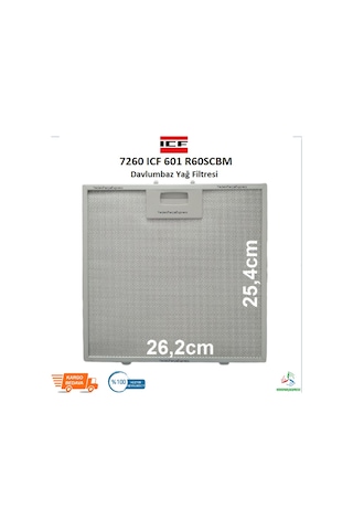 Icf Davlumbaz Yağ Filtresi / Aspiratör Metal Tel Filtre 26,2X25,4 - 423474386 Icf Davlumbaz Yağ Filtresi / Aspiratör Metal Tel Filtre 26,2X25,4 - 423474386