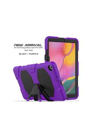 Newface Samsung Galaxy Uyumlu T510 Tab A 10.1 Kılıf Griffin Tablet Kapak Semeglbl - 78 - Mor