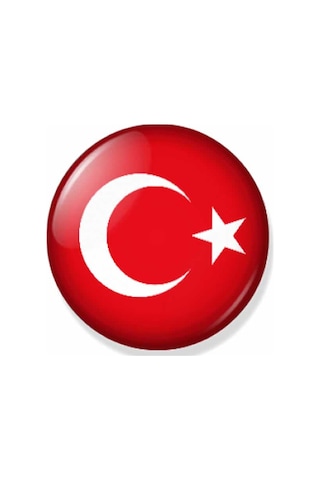 Kırmızı Ay Yıldız Türk Bayrağı Yaka Rozeti 20 Adet