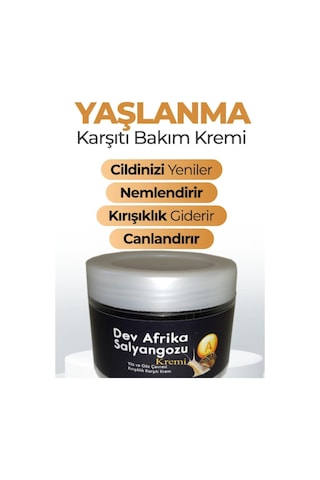 Dev Afrika Salyangoz Yüzde Karısıklık Karsıtı Bakım Kremi 100 X 2 Adet
