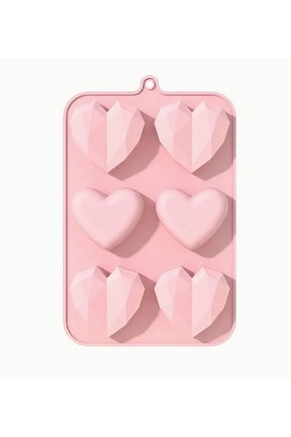 Pastaland Silikon Kek Kalıbı Kalp Düz Elmas Şekilli Diğer