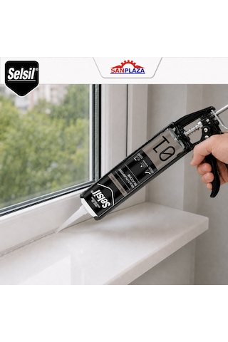 Selsil Şeffaf Genel Amaçlı Silikon 280 Gr Cam Pvc Seramik Banyo Mutfak Sızdırmazlık 10 Adet