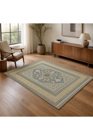 Kartela Halı Vina Halı Jüt Taban Dokuma Halı Açık Gri - 200 X 300 Cm