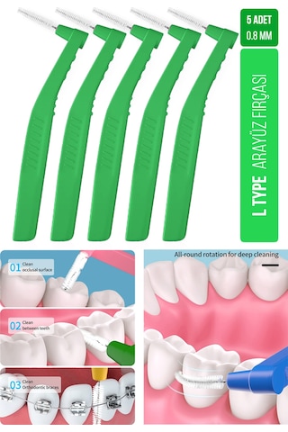 Oral White Arayüz Fırçası Yeşil 0.8 Mm Cleaning Pro 5 Adet