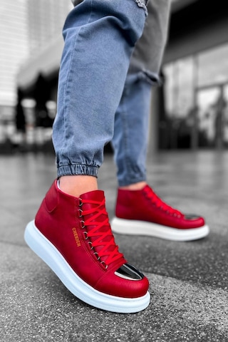 Saklımoda Ch267 Cbt Roma Mirror Erkek Bot Kırmızı Çok Renkli