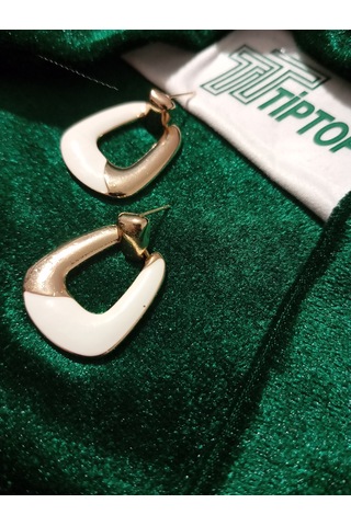 Tiptop/ Gold U Model Çelik Küpe Altın
