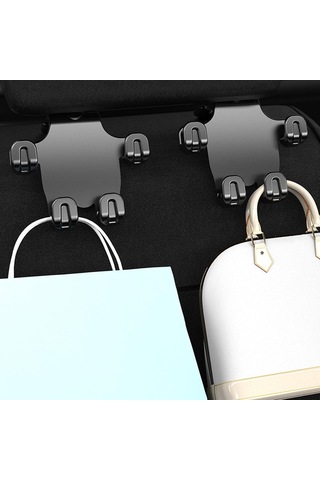 Teltree Oto Arka Koltuk Mutfaklı Kanca - 4'lü Fonksiyonlu Abs Malzeme Çanta, Şemsiye Tutucu, Araç Aksesuarı