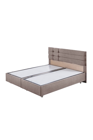 Viyana İkili Set, Viyana Çift Kişilik Baza Başlık Seti Açık Kahve 140 x 190