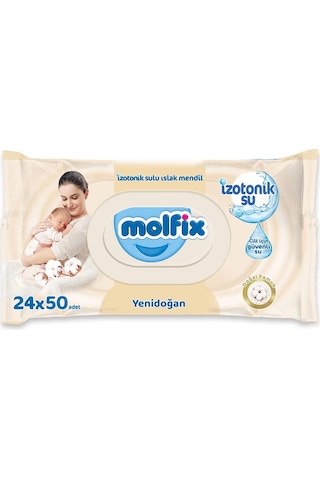 Molfix Yenidoğan Izotonik Sulu Mendil 24'Lü Fırsat Paketi 1200'Lü