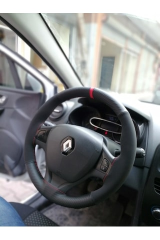 Çarşıhan Karbon Alcantra Kırmızı Dikişli Direksiyon Kılıfı