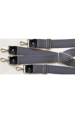 Kancalı Gri Pantolon Askısı 4 Kancalı