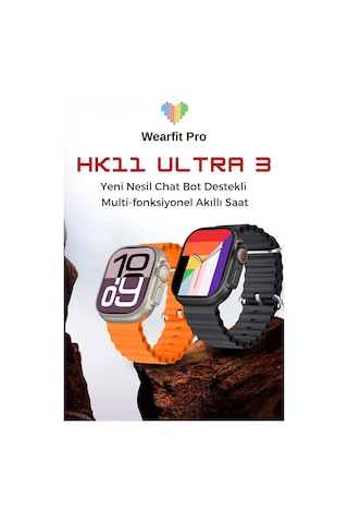 Wearfitpro Hk11 Ultra3 Yeni Nesil Chat Bot Destekli Yeni Özelliklere Sahip 49mm Amoled Ekran Akıllı Saat