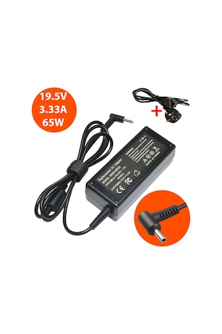 HP Uyumlu Mavi Uçlu 19.5V 3.33A 65W Laptop Adaptör Şarj Aleti N11.40953