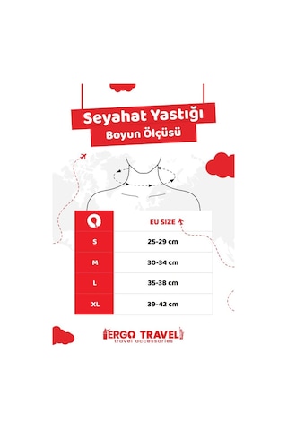 Lux Ortopedik Seyahat Yastığı Visco Boyun Destekli Seyahat Yastığı - Mavi Ergo Travel