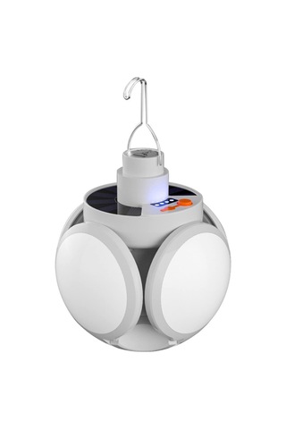 Eunewr Solar Enerji Kamp Lambası, 45 Led Kamp Lambası, Kancalı Mavi