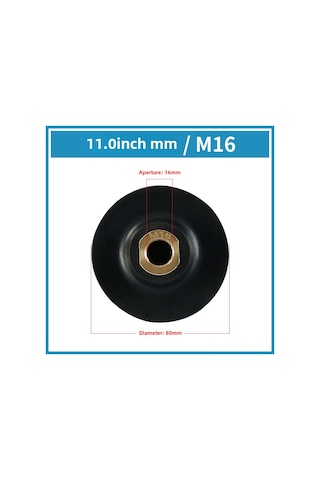 Maiyame Esnek Kauçuk Uçlu Taş İşleme Aparatı - Evrensel Yapıştırıcı, Özel Tasarım, M16 Delikli 3 İnç Otomatik Tutuculu Zımpara Diski