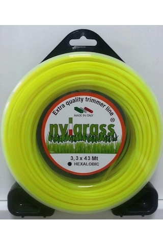 Nylgrass Motorlu Tırpan Misinası 3.3mm 6 Köşe 43 Mt