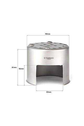 Titanyum Yuvarlak Tek Parça Odun Sobası Gümüş