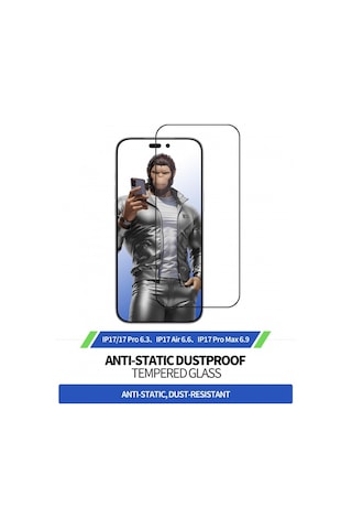 Apple Uyumlu   iPhone 17 Air Full Cover Hd Glass Anti-statik Hd Cam Ekran Koruyucu
