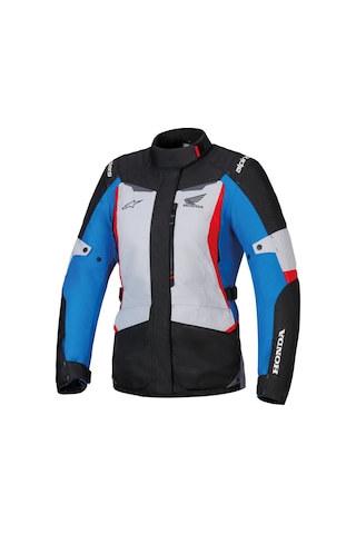 Alpinestars Honda Stella St-1 Wp Korumalı Kadın Motosiklet Montu Gri Siyah Mavi