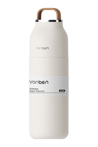 Yystore Taşınabilir Termos Bardak Basit Kahve Fincanı Sıcak Ve Soğuk İçin Evrensel Beyaz