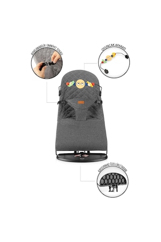 Balance Lüx Cotton Katlanır Oyuncak Aparatlı vee Seyahat Çantalı Üç Kademeli Sallanan Ana Kucağı