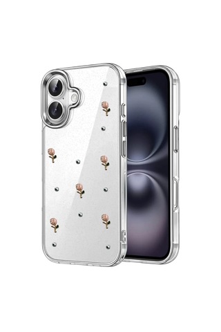 Newface Apple Uyumlu iPhone 16 Plus Fiyonk Desenli Kapak - Desen 6 Resimdeki