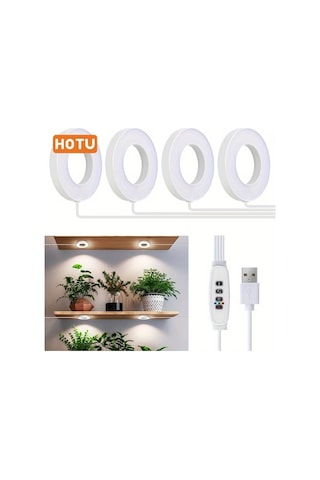 Willowhaven Hotu 4 Head Led Dekoratif Işık Usb Bağlantılı Zamanlayıcı Kırmızı Mavi Beyaz Işık Ayarı Füme