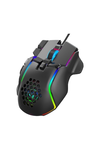 Springsun Hxsj S700 10 Tuşlu Programlanabilir Rgb Aydınlatmalı Oyun Faresi - 12800 Dpı, 20m Tıklama Ömrü 001