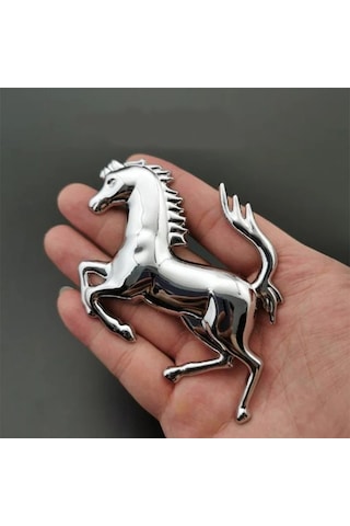 Altın Sağ-3d Metal Çalışan At Amblemi Süslü Çıkartmalar Ferrari 458 488 599 Araba Çamurluk Pencere Tampon Vücut Ro