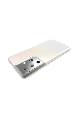 Kilifone - Galaxy S21 Ultra Uyumlu - Kılıf Şeffaf Soft Slim Fitt Süper Silikon Kapak - Şeffaf