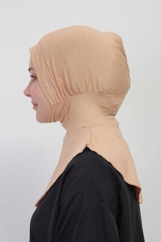 Pratik Esnek Likralı Boyunluklu Geçmeli Bone Bej