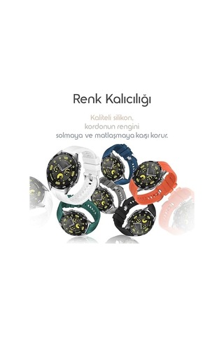 İle Uyumlu 22mm Kordon Gt6/gt6 Pro/gt Runner 2/gt5/5 Pro/gt4/gt3/3 Pro 46mm İçin Yumuşak Silikonlu Gt6 Pro Kordon Yüzeyi Şerit Görünümlü Gt6 46mm Kordonu