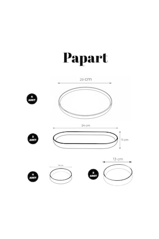 Vita Berry 14 Parça 6 Kişilik Stackable Seramik Kahvaltı Takımı - Çilek Desenli Lüx Kahvaltılık Sunum Seti Beyaz