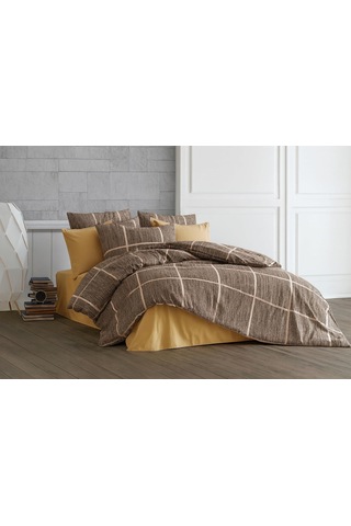 Lexroo Lüks%80 Pamuklu Çift Kişilik Nevresim Takımı Seti Yorgan Kılıfı Love Kalp Desen 200x220 Cm + Çok Renkli