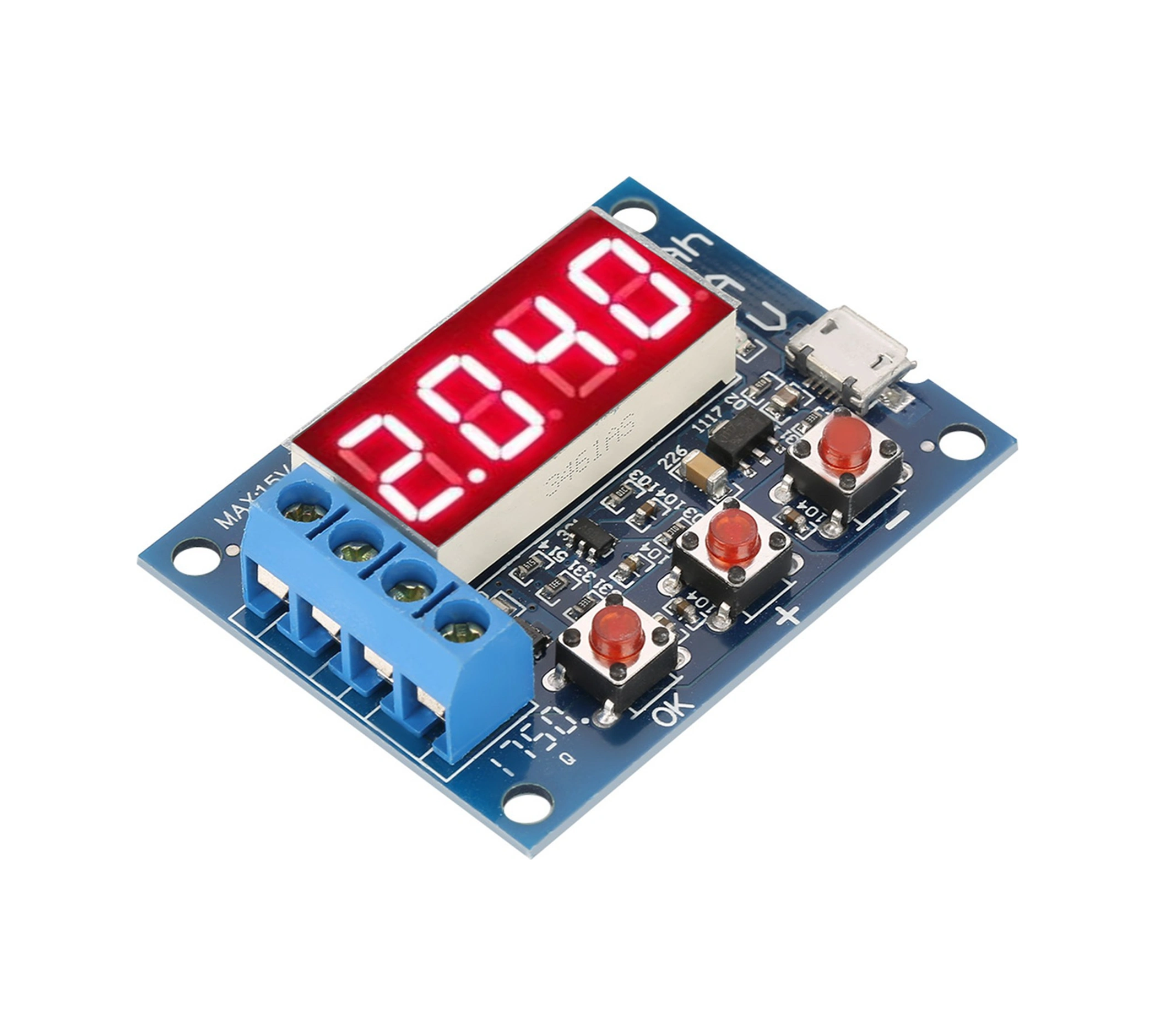 Tenfowee 1.2-12v Pil Kapasite Test Cihazı, Dış Yüklü Deşarj Tipi, 18650 Ve Diğerleri İçin Gerilim-akım Ölçümü Ana Kart + 2 Adet 5w7.5r Direnc