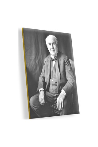 Cakasepetim Mucit Thomas Alva Edison Ahşap Mdf Tablo