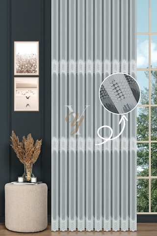 8p9442 - 12p9442 Tül Perde V-fikse Ekru