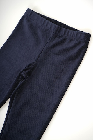 Kız Çocuk Bel Lastikli Fitilli Kadife Tayt Lacivert