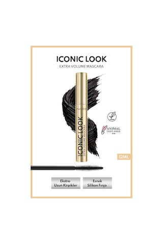 Iconic Look Mascara Yoğun Hacim Etkili Maskara - Siyah