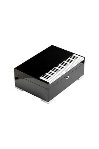 Lubinski İtaly Humidor Puro Kutusu Piano Parlak Siyah 40's
