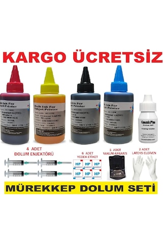 HP Deskjet 2320 2710 2720 2721 2723 305 Uyumlu Kartuş Dolum Seti