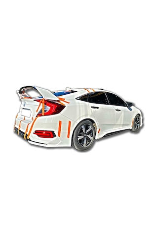 Honda Civic Fc5 2016-2021 Boyasız Plastik Sağ-sol Takım Turbo Marşpiyel