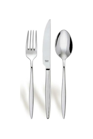 Hisar Mercury 84 Parça Çelik Çatal Kaşık Bıçak Seti - Gri