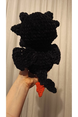 El Yapımı Tek Parça Tığ İşi Peluş: Dişsiz Model 1 Amigurumi 02 - Çok Renkli